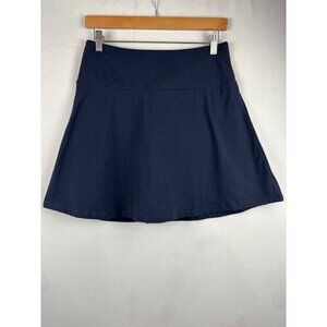 Women With Control By Renée Greenstein Womens A-Line Skirt S Navy Cotton Blend